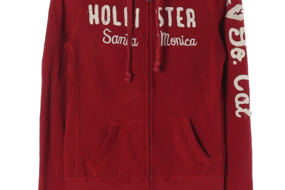 홀리스터 레드 자수 로고 후드집업 S 상품이미지5