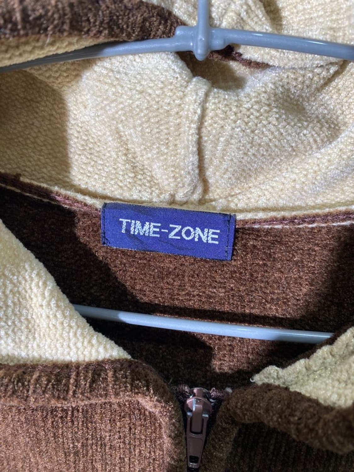 time-zone 니트 후드 집업 상품이미지3