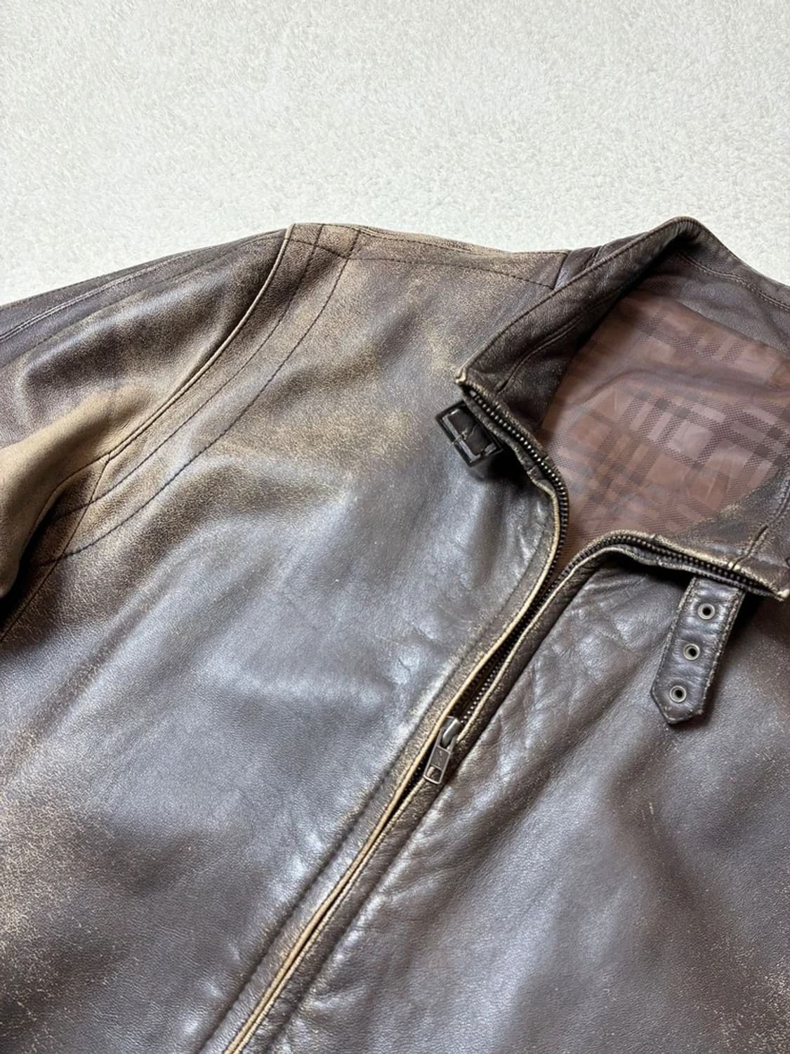 Selected 90's Cow 레더 페이딩 가죽 자켓 PN6378 상품이미지3