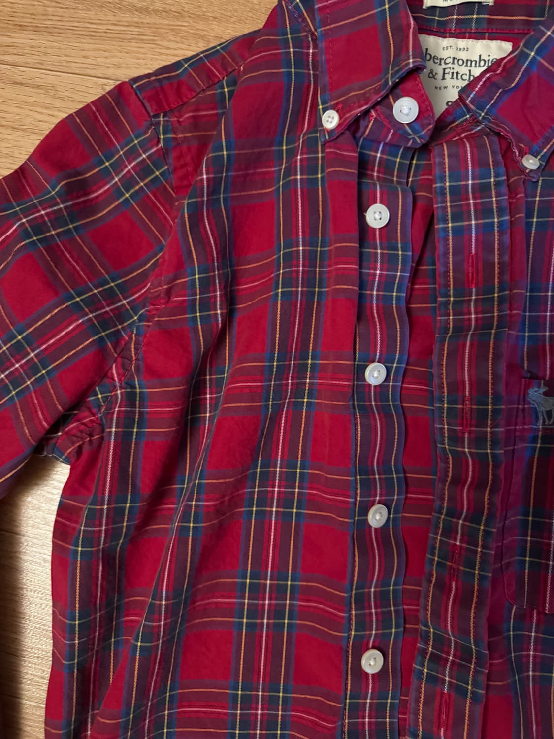 아베크롬비 체크 셔츠 S  95  구제 상품이미지3