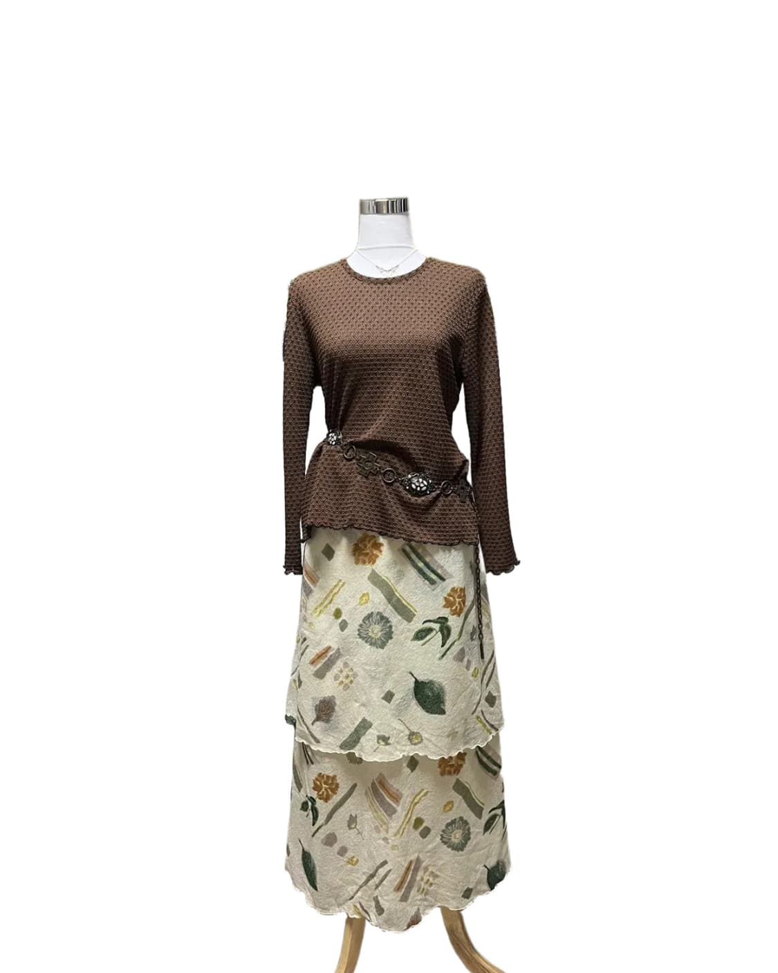 Wavy brown top 상품이미지5