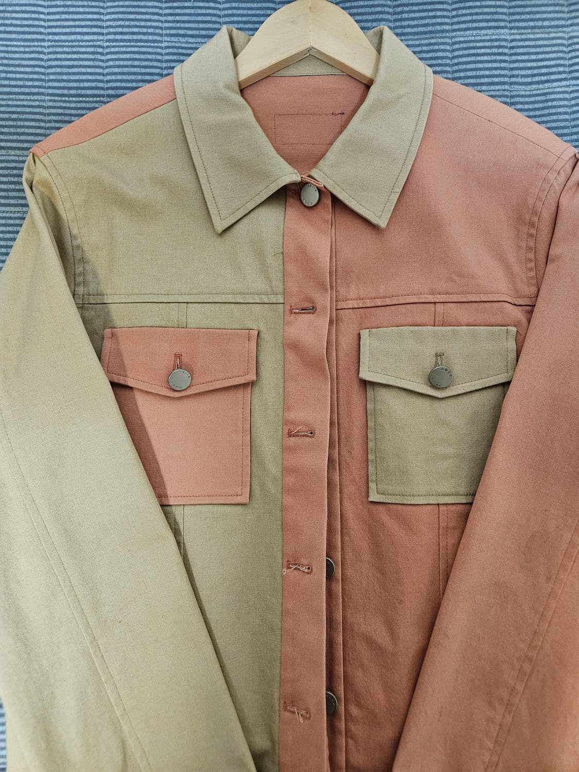 아더에러 16ss 핑크 베이지 트러커 자켓 상품이미지1