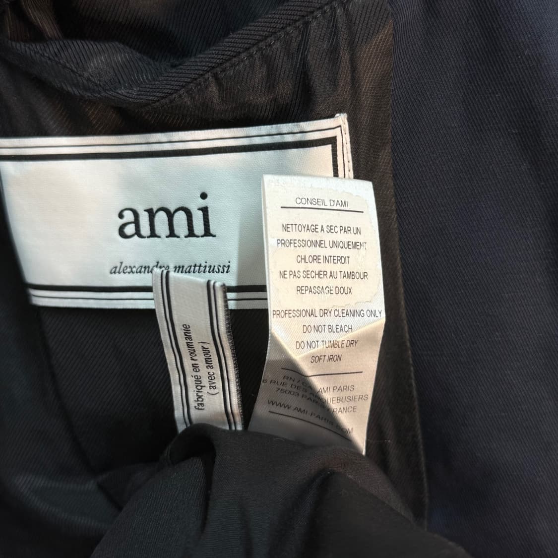 [M] 아미 AMI 알렉산드르 마티우시 코튼 린넨 집업 블루종 자켓 상품이미지9
