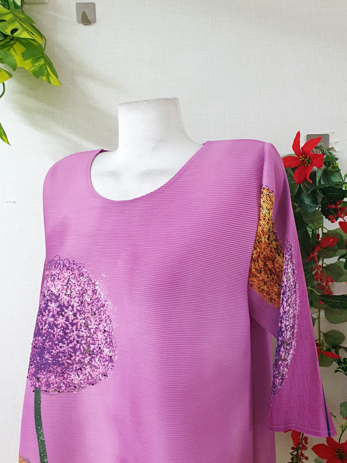 Rizzi 21SS 플리츠 주름 블라우스 77 라벤더  상품이미지4