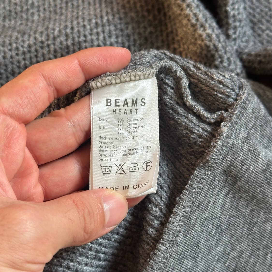 Beams heart button knit cardigan 상품이미지7
