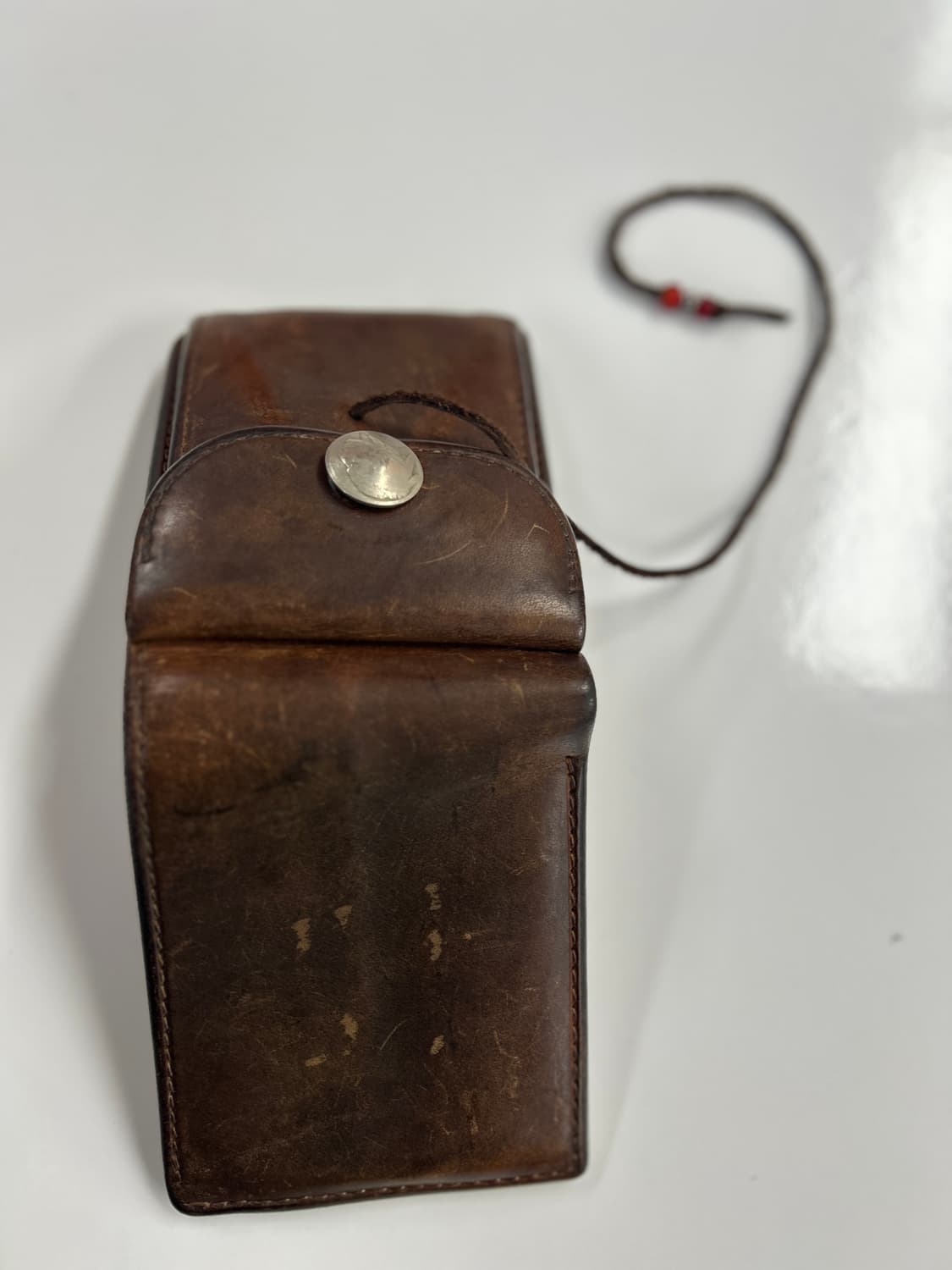 goros 고로스 다크브라운 콘초 새들레더 반지갑 상품이미지10