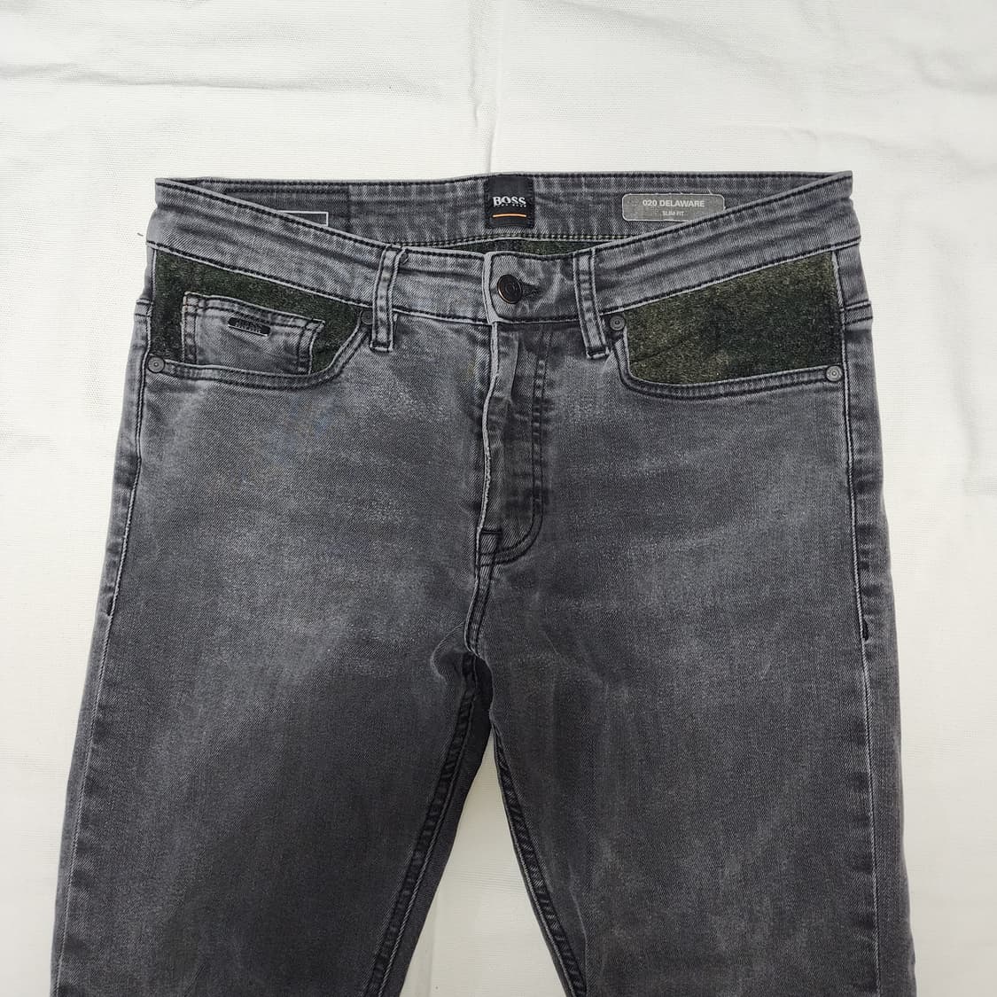 휴고보스 흑청 데님 워싱 팬츠 상품이미지4