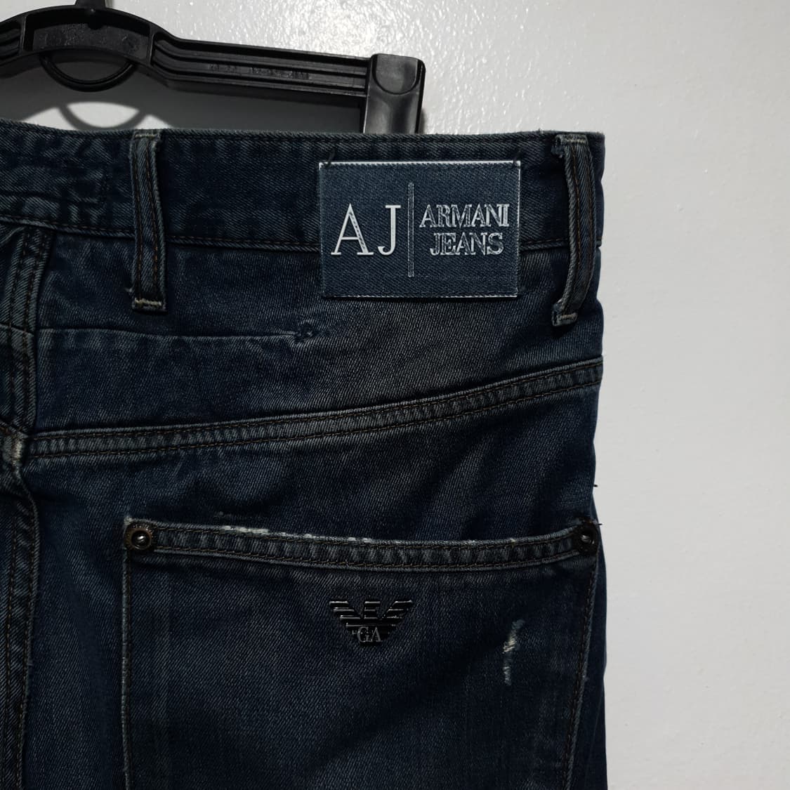 아르마니 진스 입체 패널 디스트레스드 워싱 데님 팬츠청바지 33-35 상품이미지10