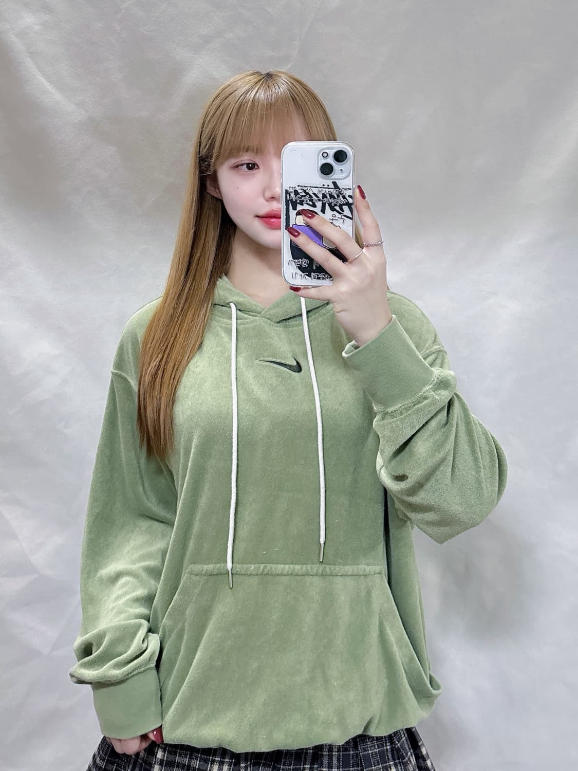 나이키 그린 미드스우시 테리 후드  상품이미지2