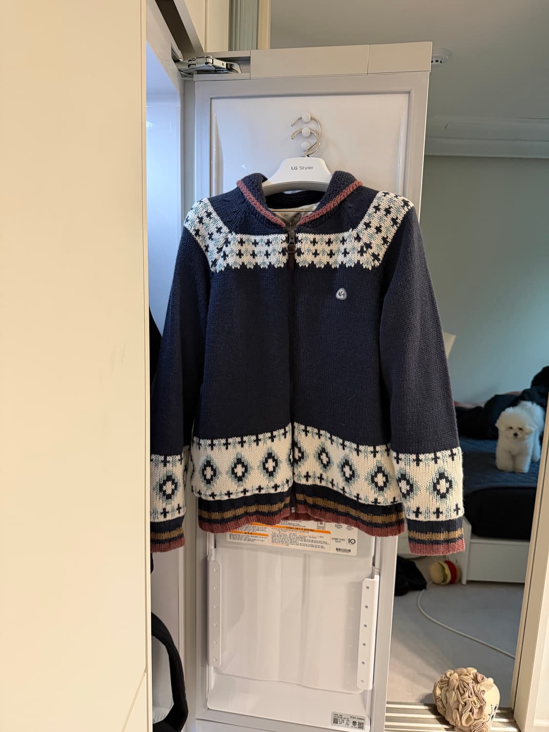 코이세이오 코위찬니트자켓 네이비 상품이미지2