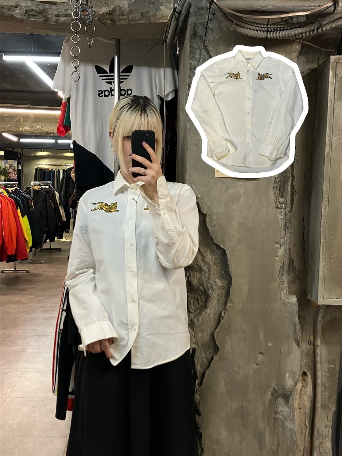 겐조 점핑 타이거 셔츠 아이보리 M   #csz1994 상품이미지1