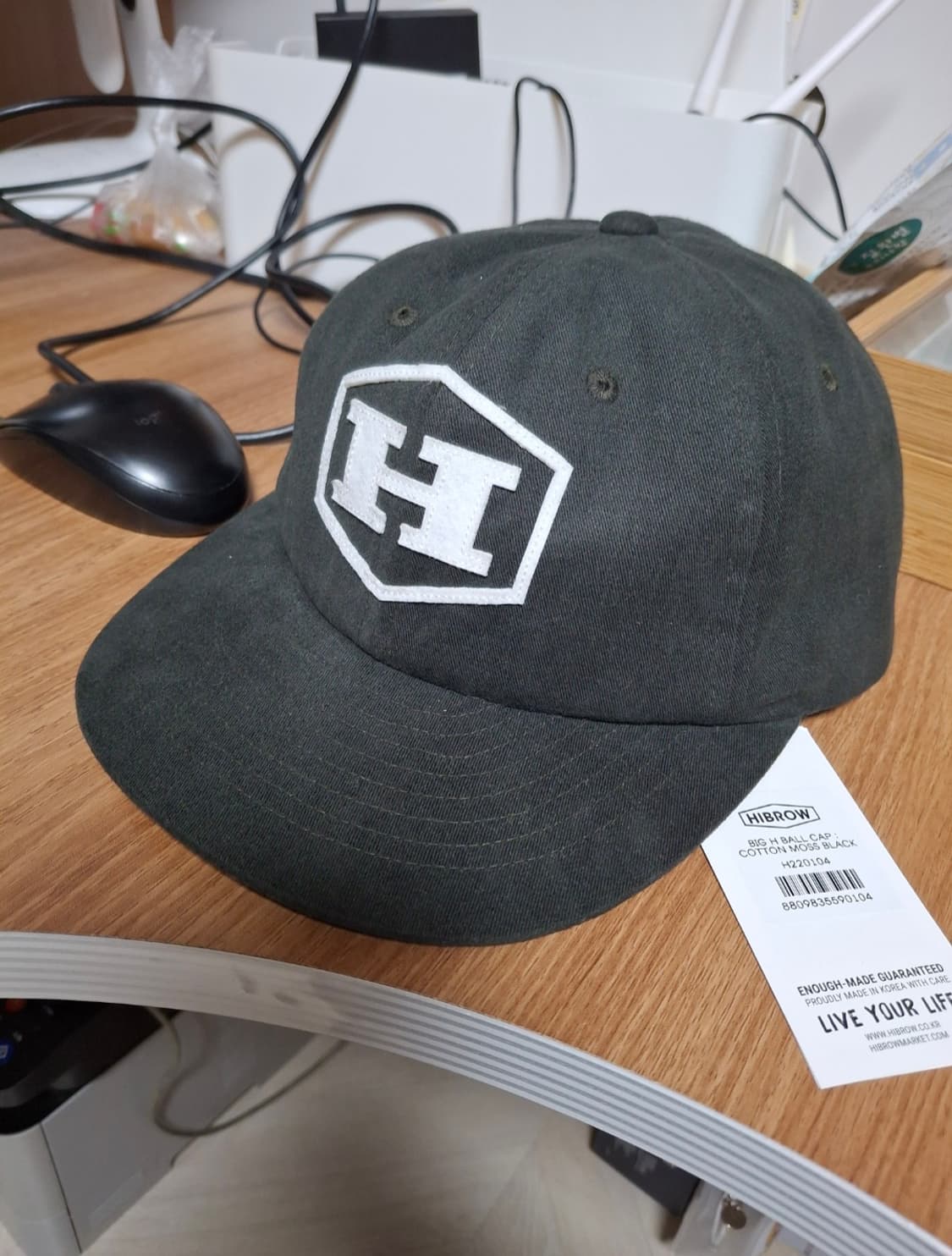 Hibrow 볼캡 모스블랙 상품이미지1