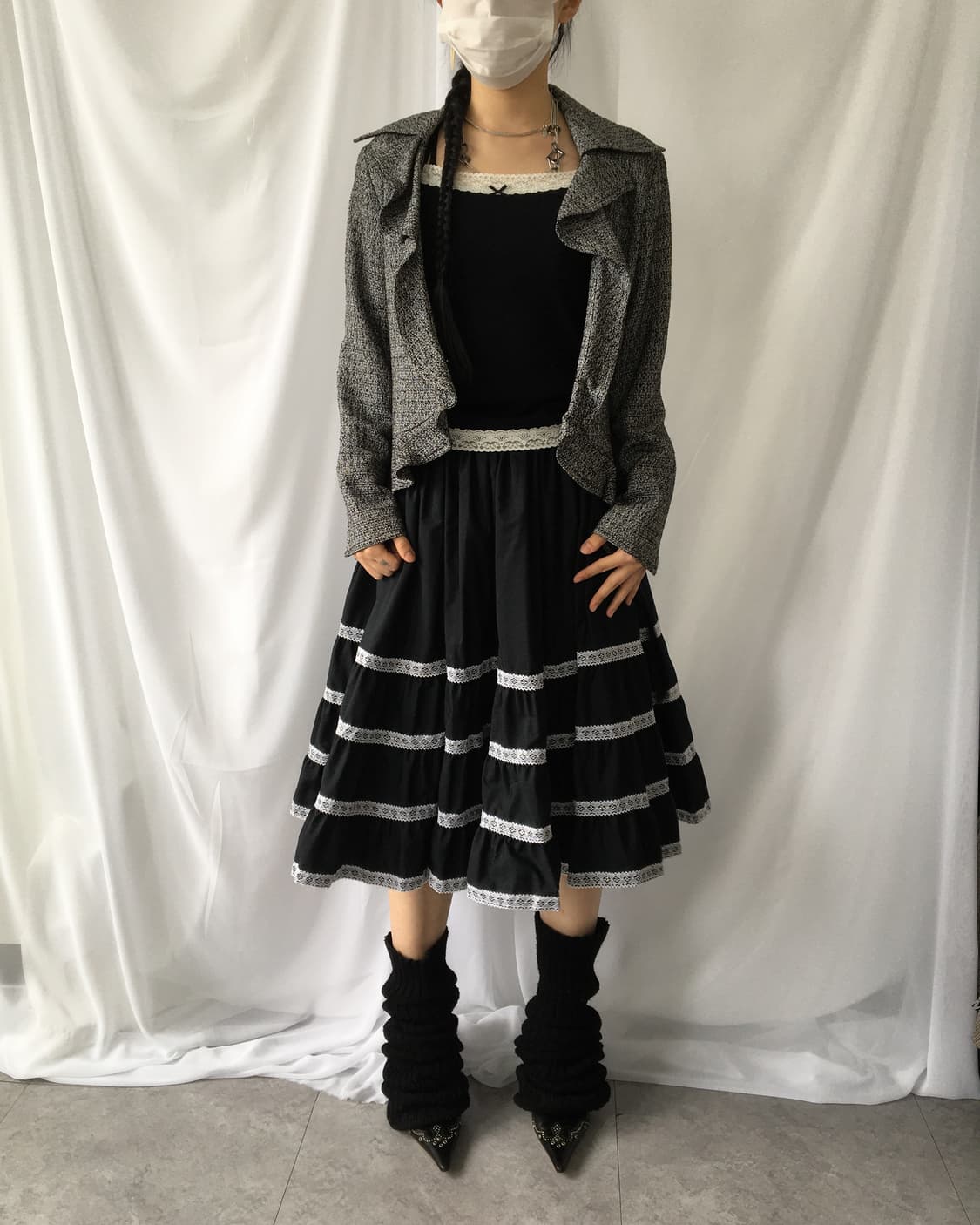 Ruffle point tied jacket 상품이미지6