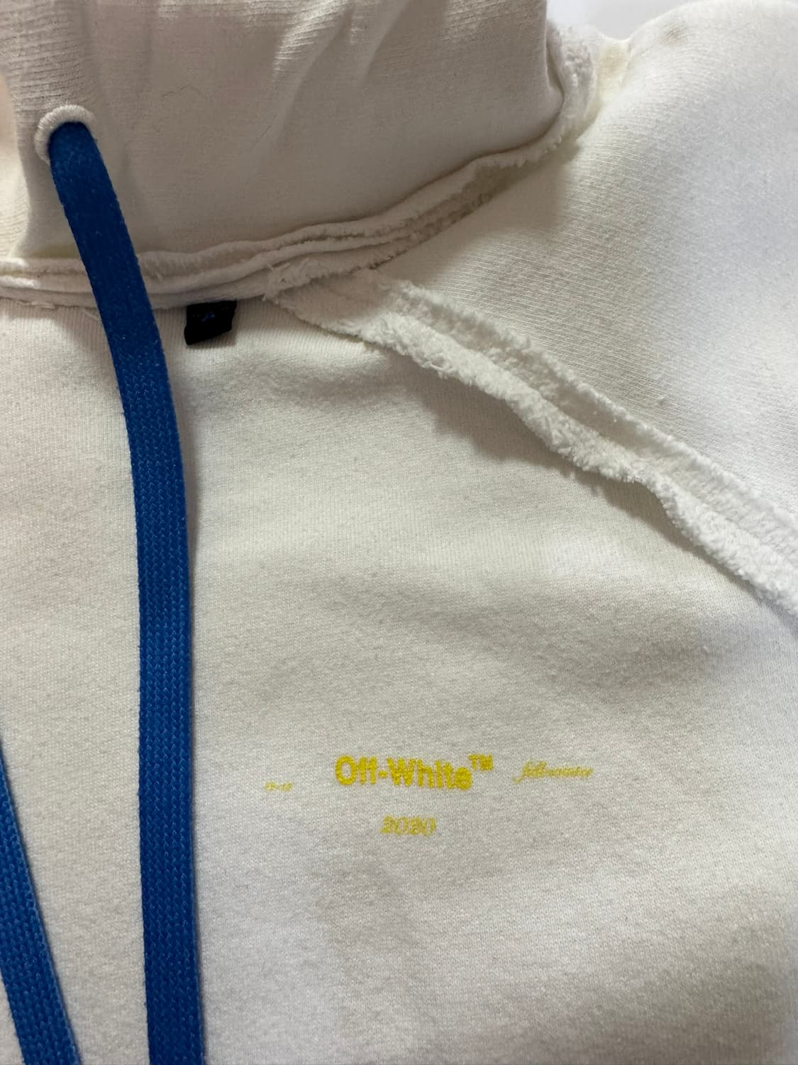 오프화이트 흰색 후드티(L사이즈) 상품이미지3