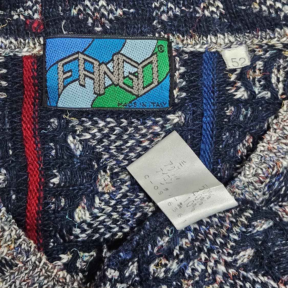 XL) FANGO 이태리 빈티지 에스닉 패턴 니트 쿠지맛 상품이미지5