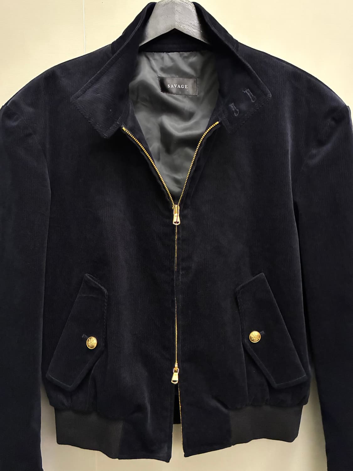 (M)25s Savage 세비지 코듀로이 투웨이 해링턴자켓 네이비 상품이미지4