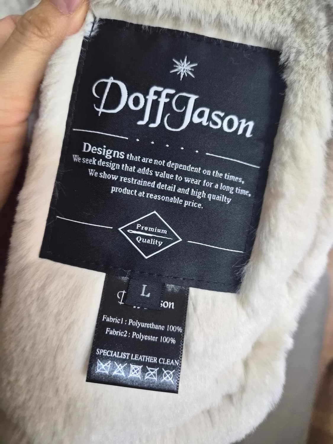 도프제이슨 하이넥레더 무스탕자켓L 상품이미지7