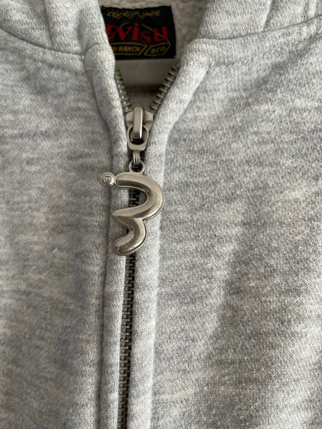 빈티지 에비수 회색 후드집업  상품이미지4