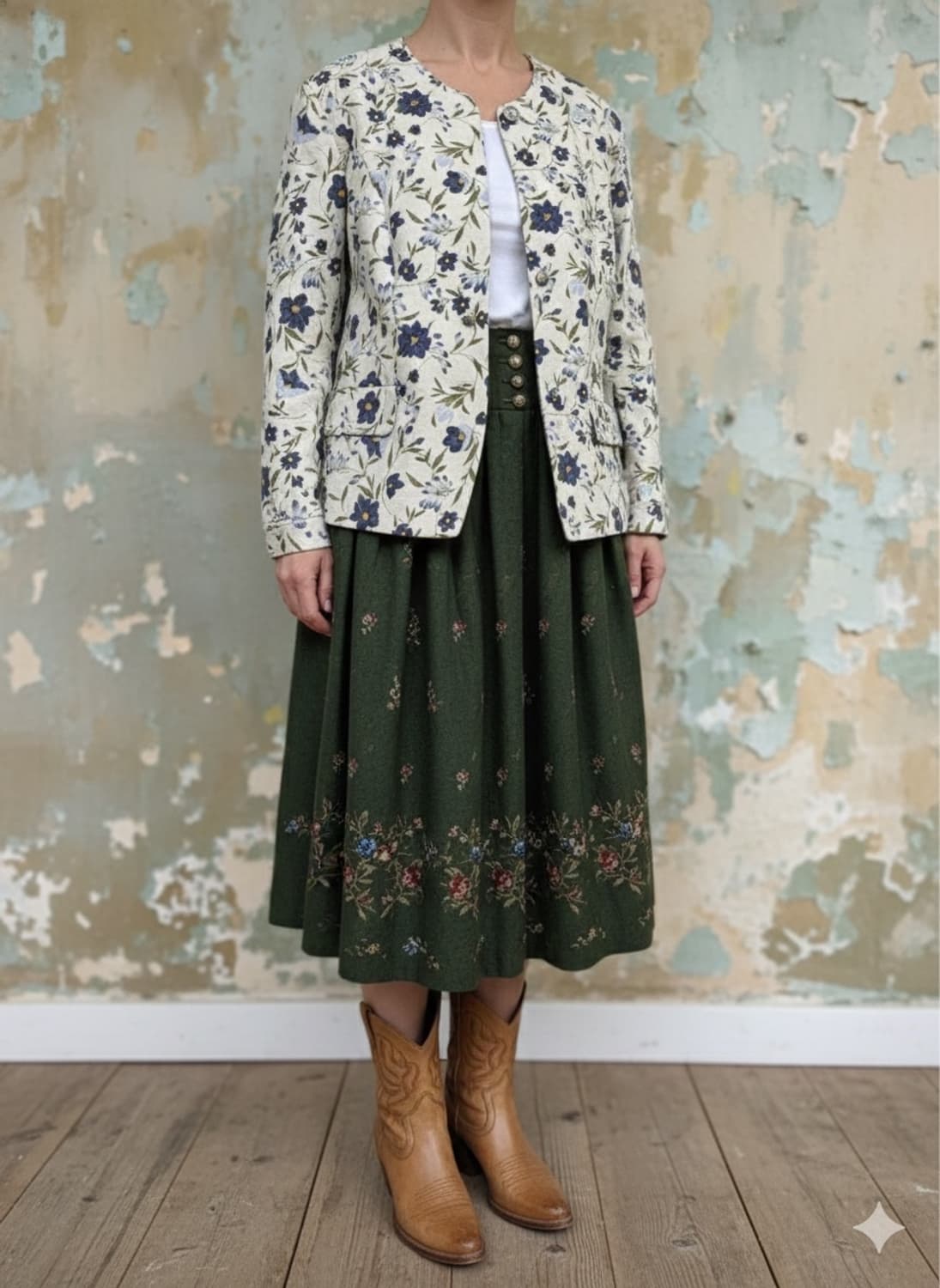 🇫🇷 Petit Paris Blue Flower Jacket 상품이미지3