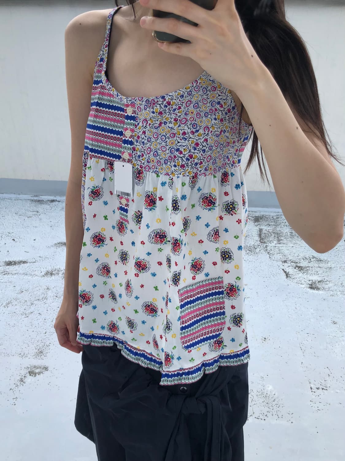 츠모리치사토 패치워크 슬리스리스 상품이미지4