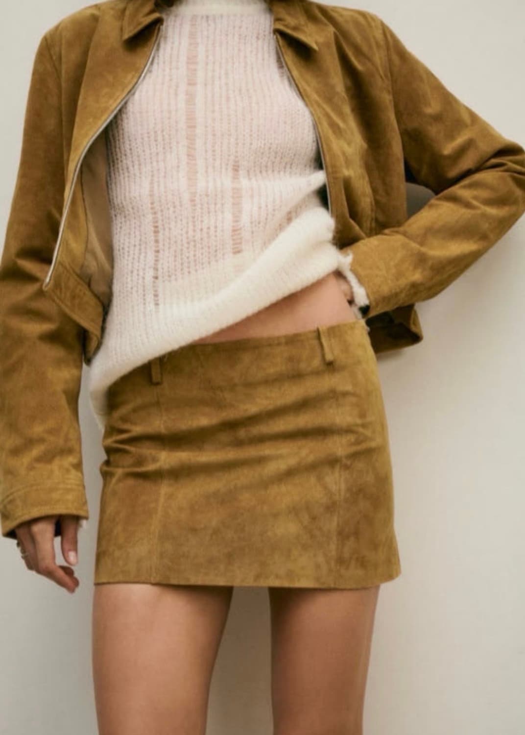 ZARA 리얼스웨이드 골반스커트 XS 상품이미지1