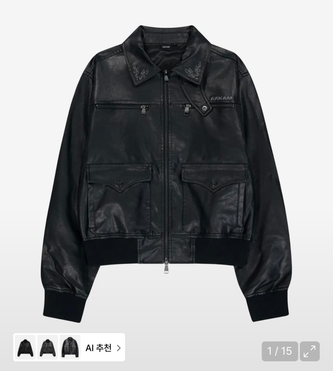 아캄 웨스턴 칼라 레더자켓 (L) 상품이미지1