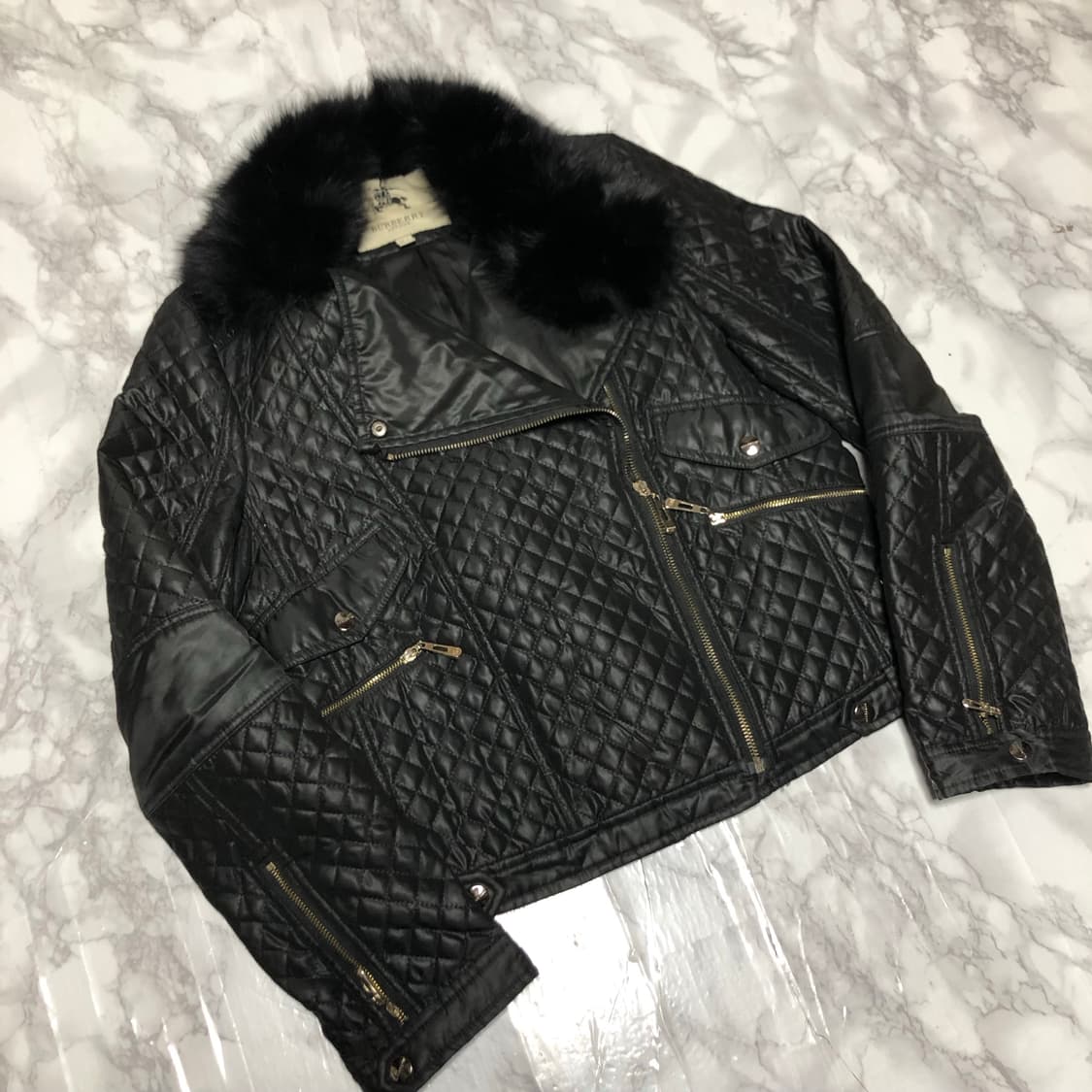 버버리 퀄팅 자켓 라이더 여성용 상품이미지2