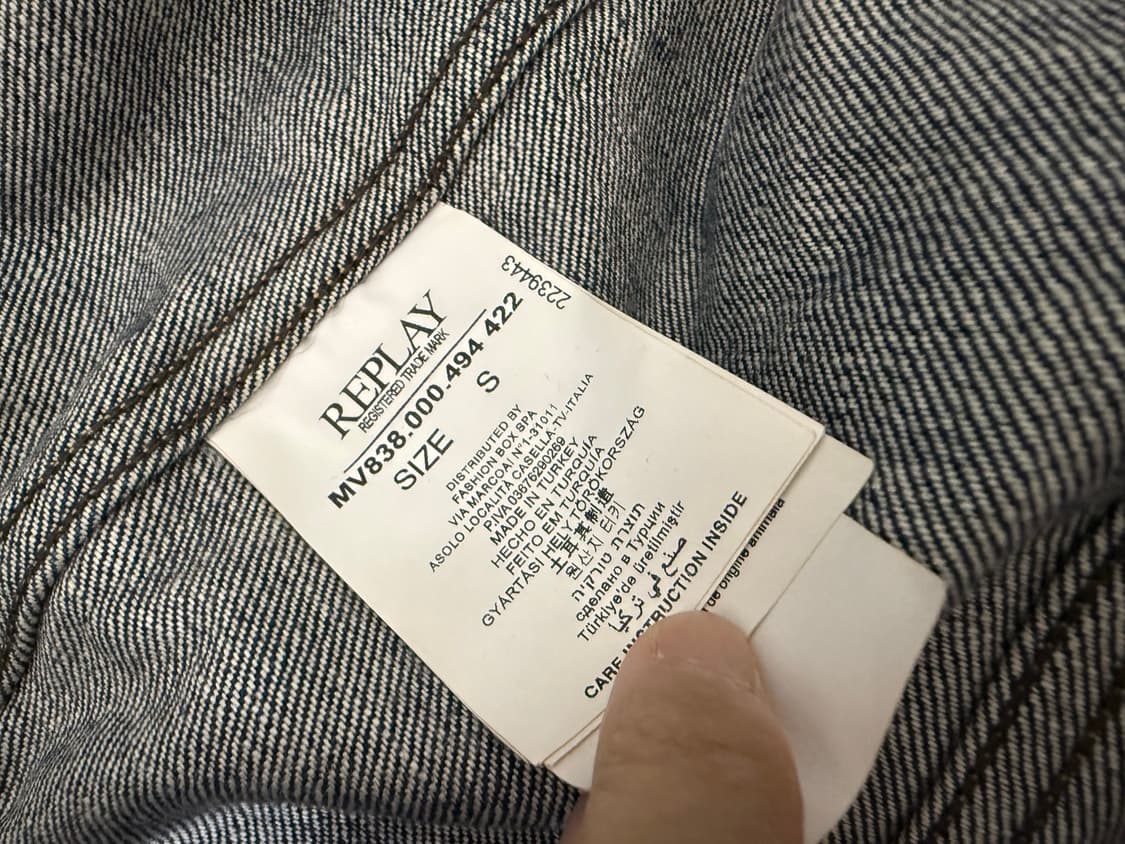 replay 리플레이 데님 청자켓 S 상품이미지6