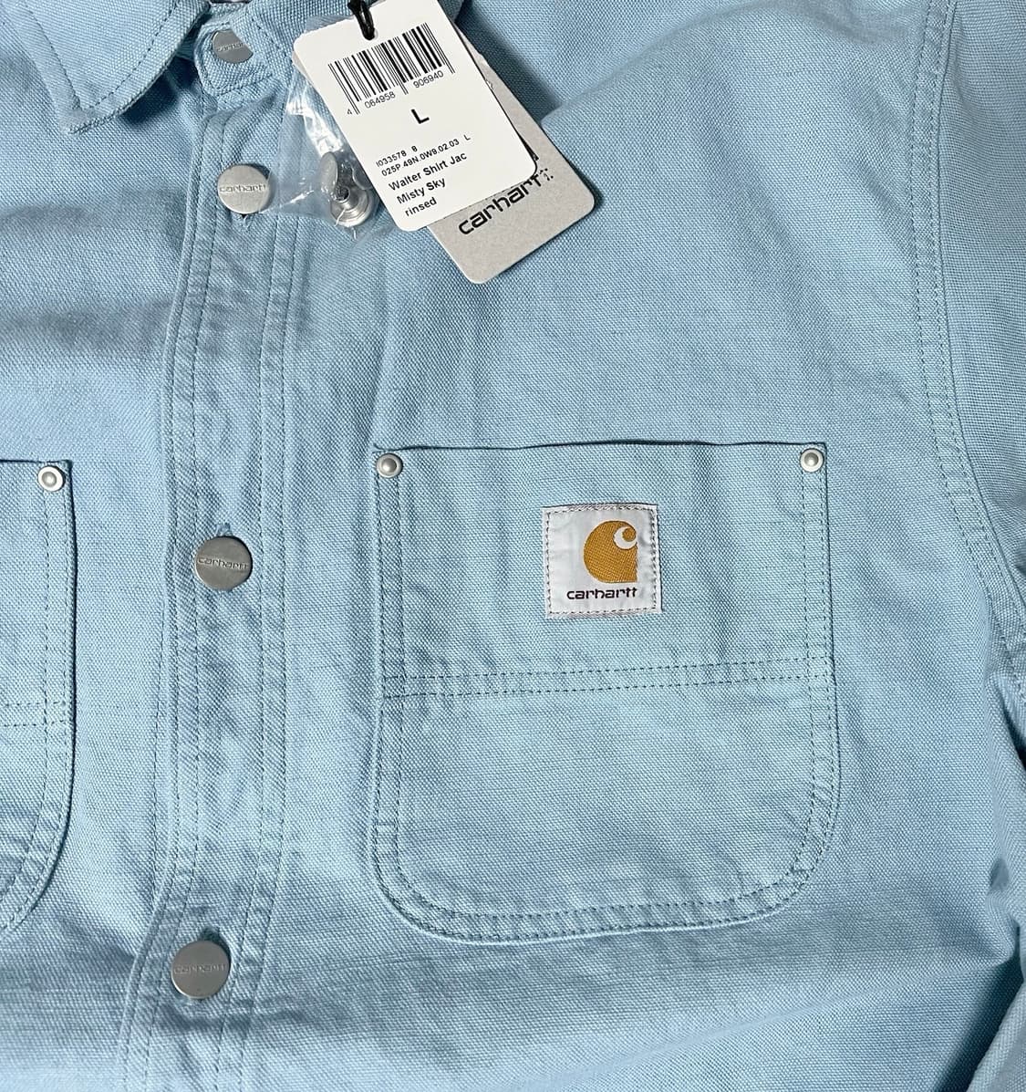 (새상품)칼하트 Walter 셔츠 자켓 Misty Sky L 상품이미지3