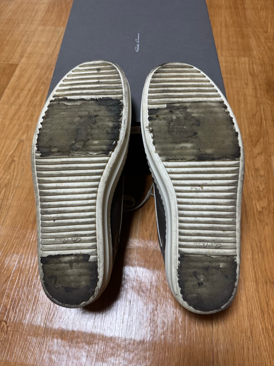 [44] 릭오웬스 레더 빈티지 스니커즈 더스트밀크  릭반스 상품이미지5