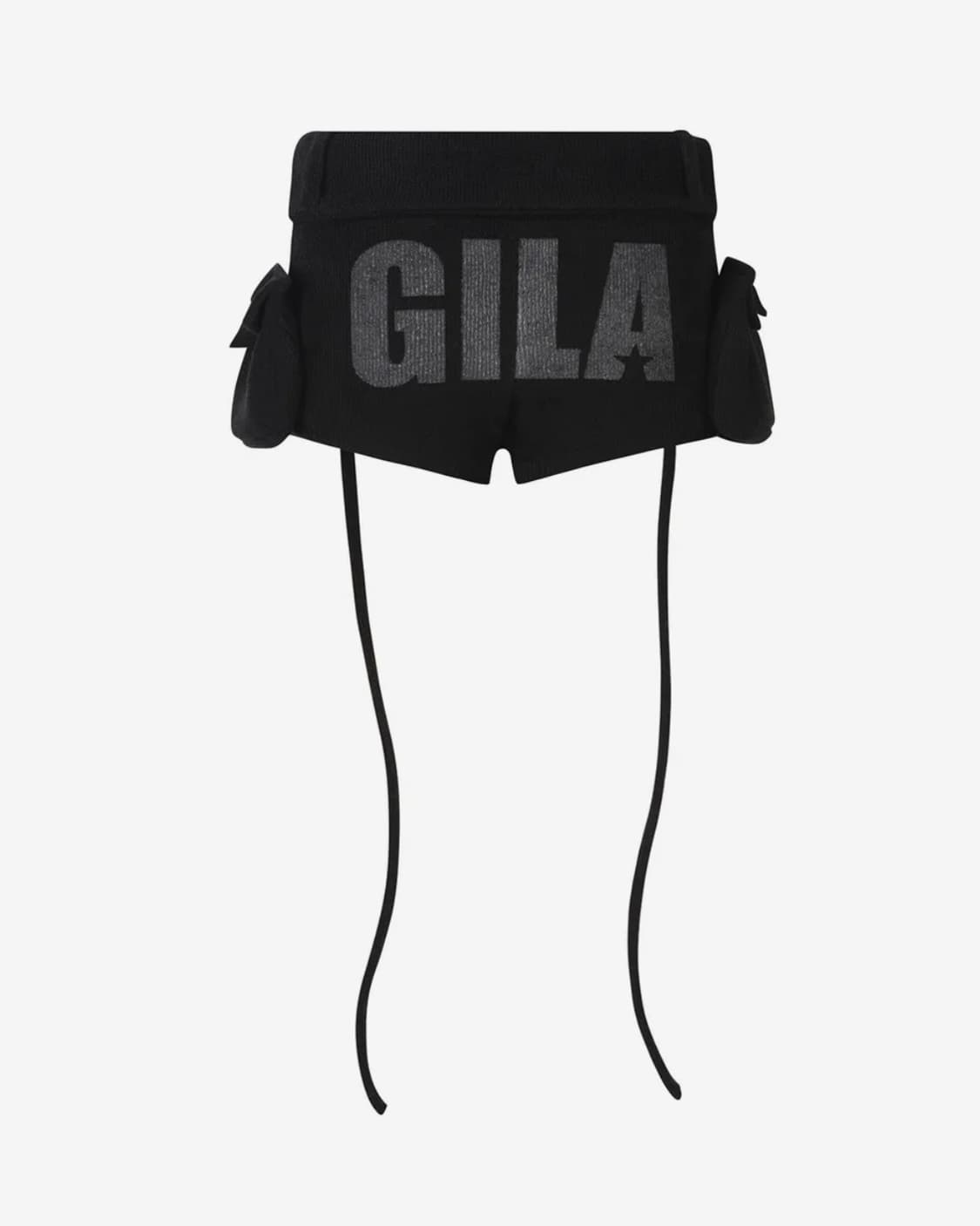 BOLD LOGO POCKET KNIT SHORTS_BLACK 상품이미지3