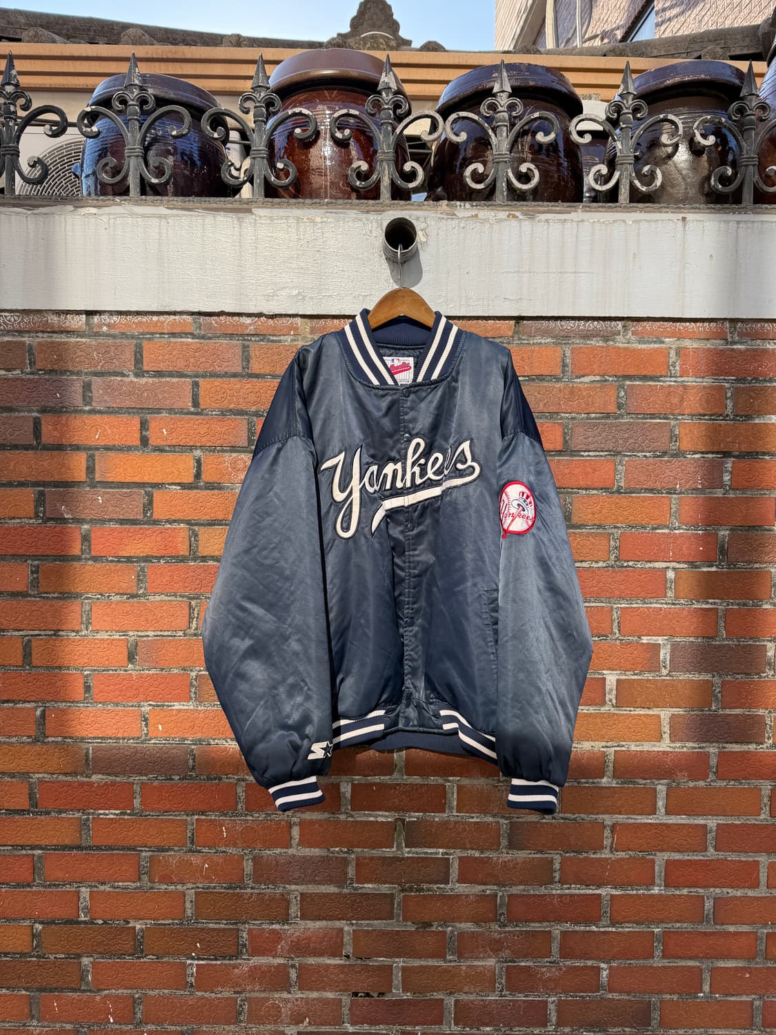 90s 스타터 뉴욕 양키즈 자켓 2XL(4XL) 상품이미지3