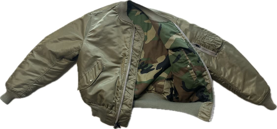 90s HOPE MFG INC 카모 리버시블 MA-1 상품이미지2