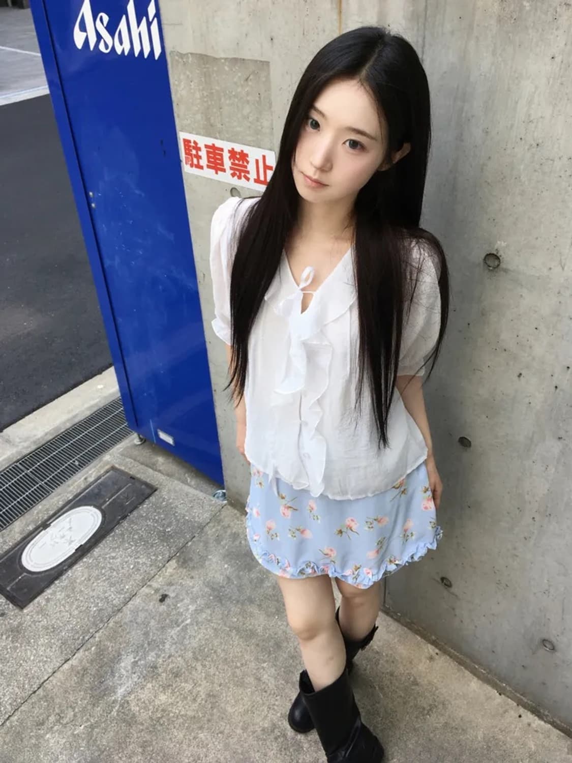 데이빈 빈티지 쉬폰 프릴 스트링 블라우스 상품이미지3