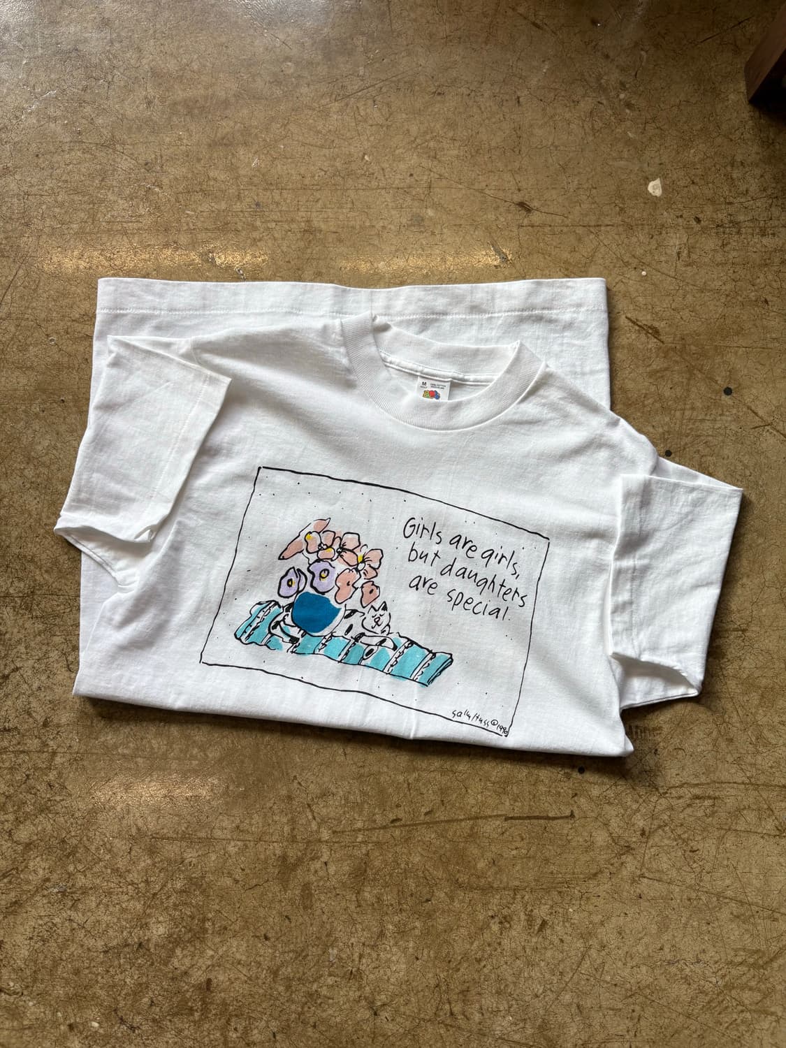 1990s usa 샐리 허스 아트 빈티지 티셔츠 상품이미지1