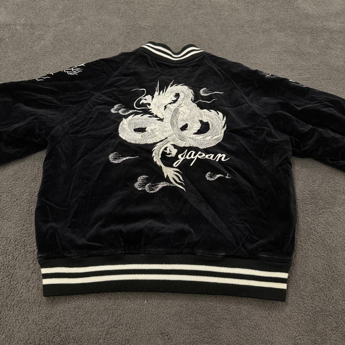 Jpn 일본 빈티지 호시히메 벨벳 용자수 스카잔 자켓 상품이미지4