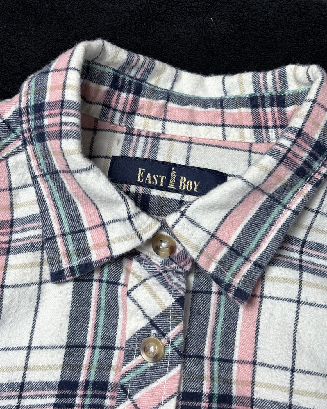 일본빈티지 east boy 체크셔츠 상품이미지3