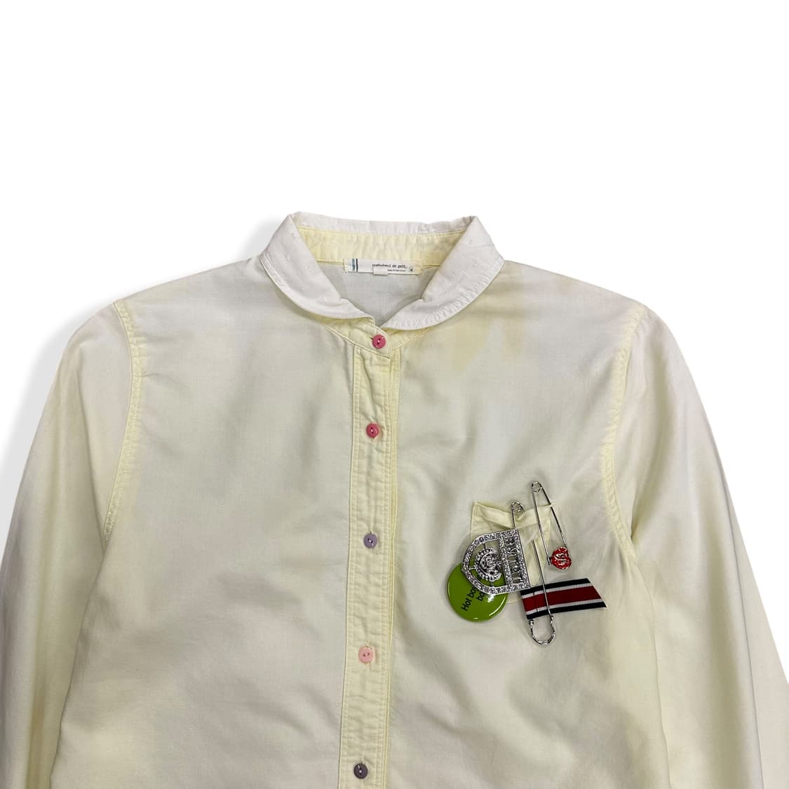 Candy Button Pocket Yellow Shirt 상품이미지4