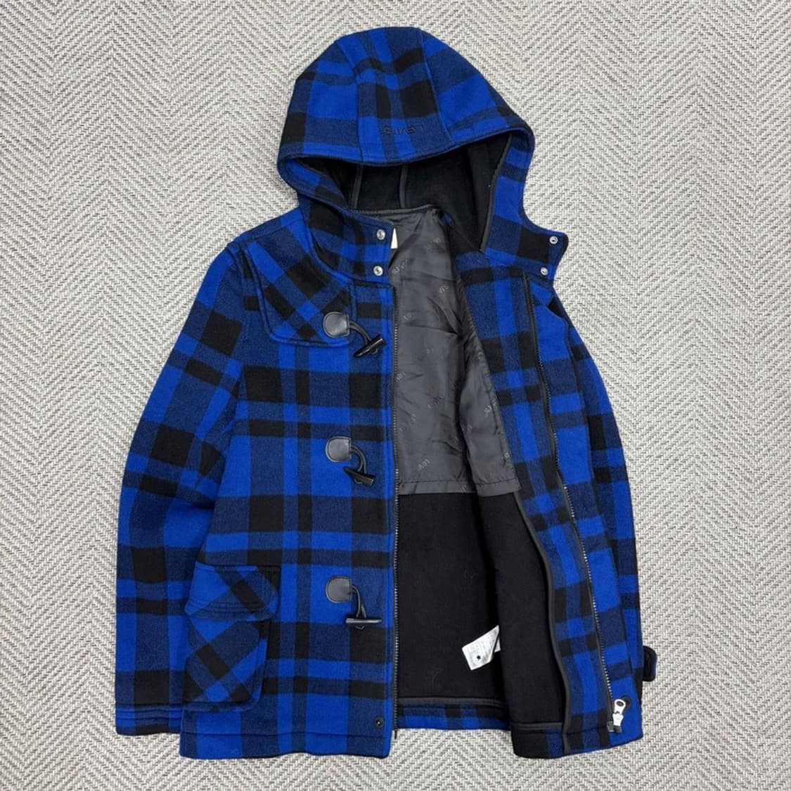 리바이스 울블렌딩 체크 더플코트 v1262 상품이미지5