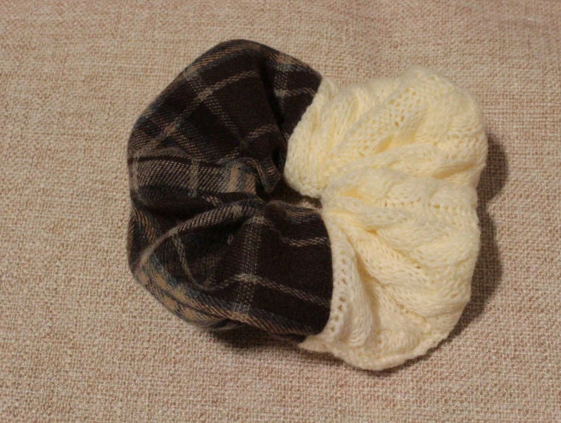 핸드메이드 모리걸 꽈배기니트 스크런치 상품이미지9