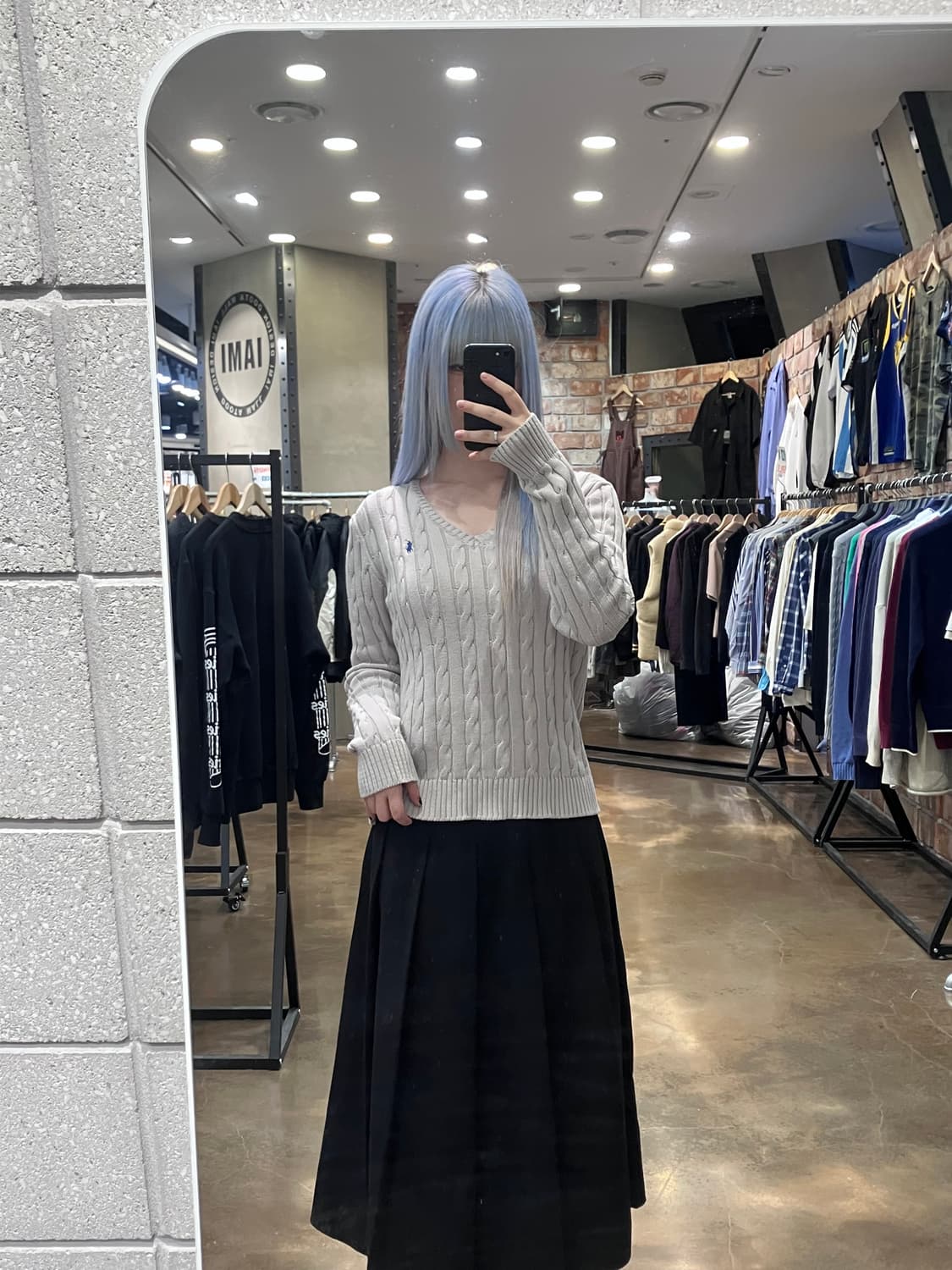 폴로 랄프로렌 브이넥 꽈배기 니트 베이지 M  #csz4162 상품이미지2