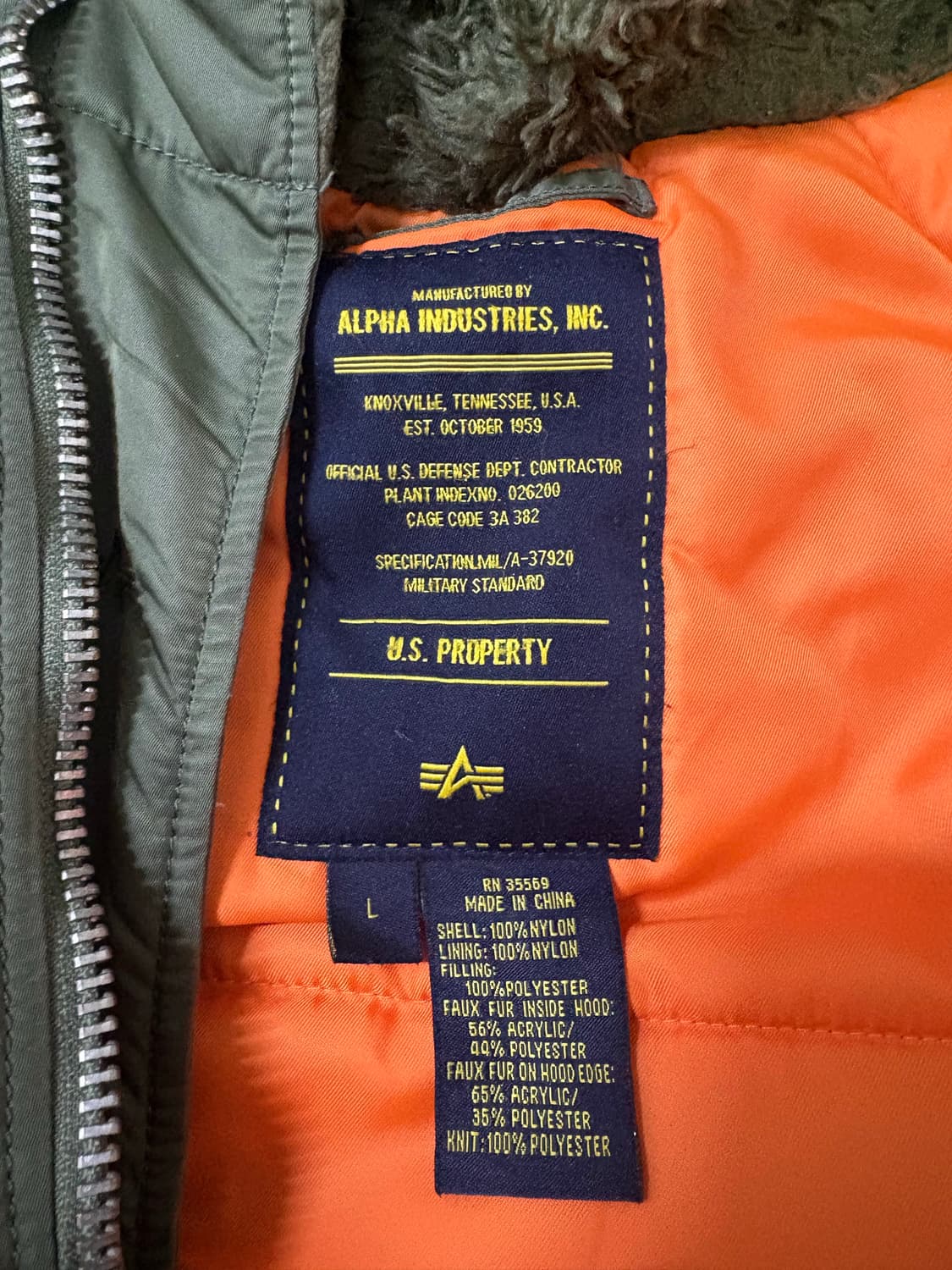 알파 인더스트리 N3B 판매합니다. 상품이미지3