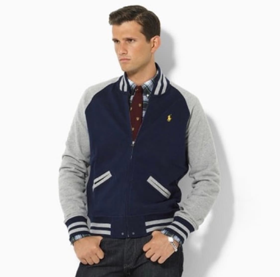 Polo 폴로 랄프로렌 신형 배색 코튼 바시티 자켓 상품이미지1