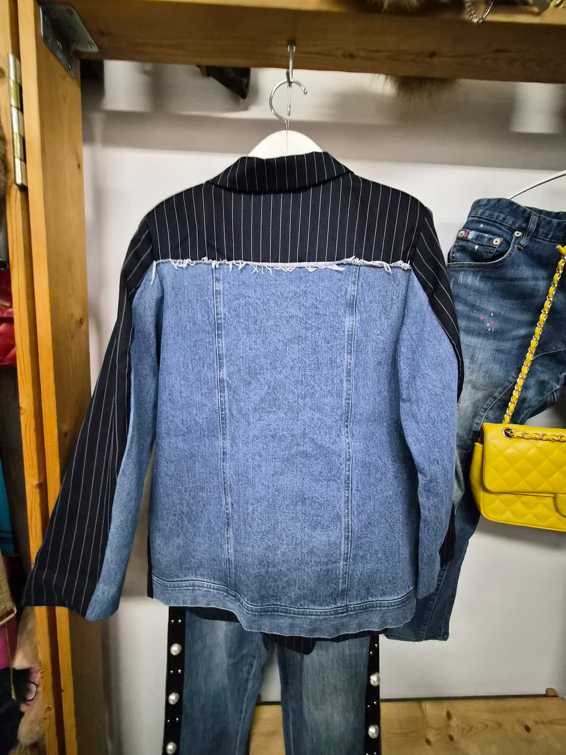 오즈세컨 데님 쉬폰자켓. 오즈세컨 진주데님 상품이미지5