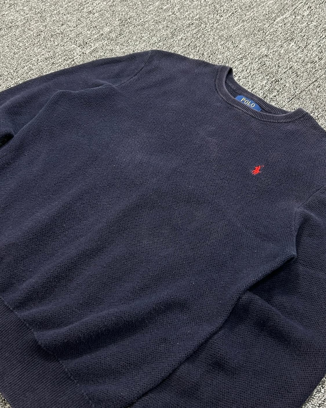 폴로 랄프로렌 네이비 코튼 니트  상품이미지2
