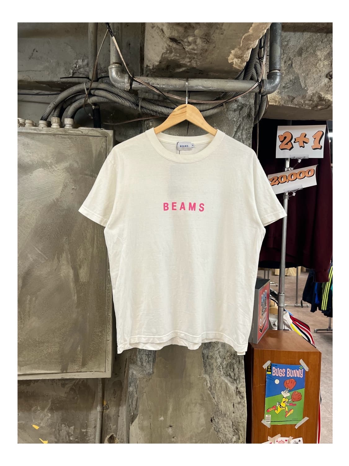 빔즈 반팔티 화이트 M #csz3504 상품이미지1