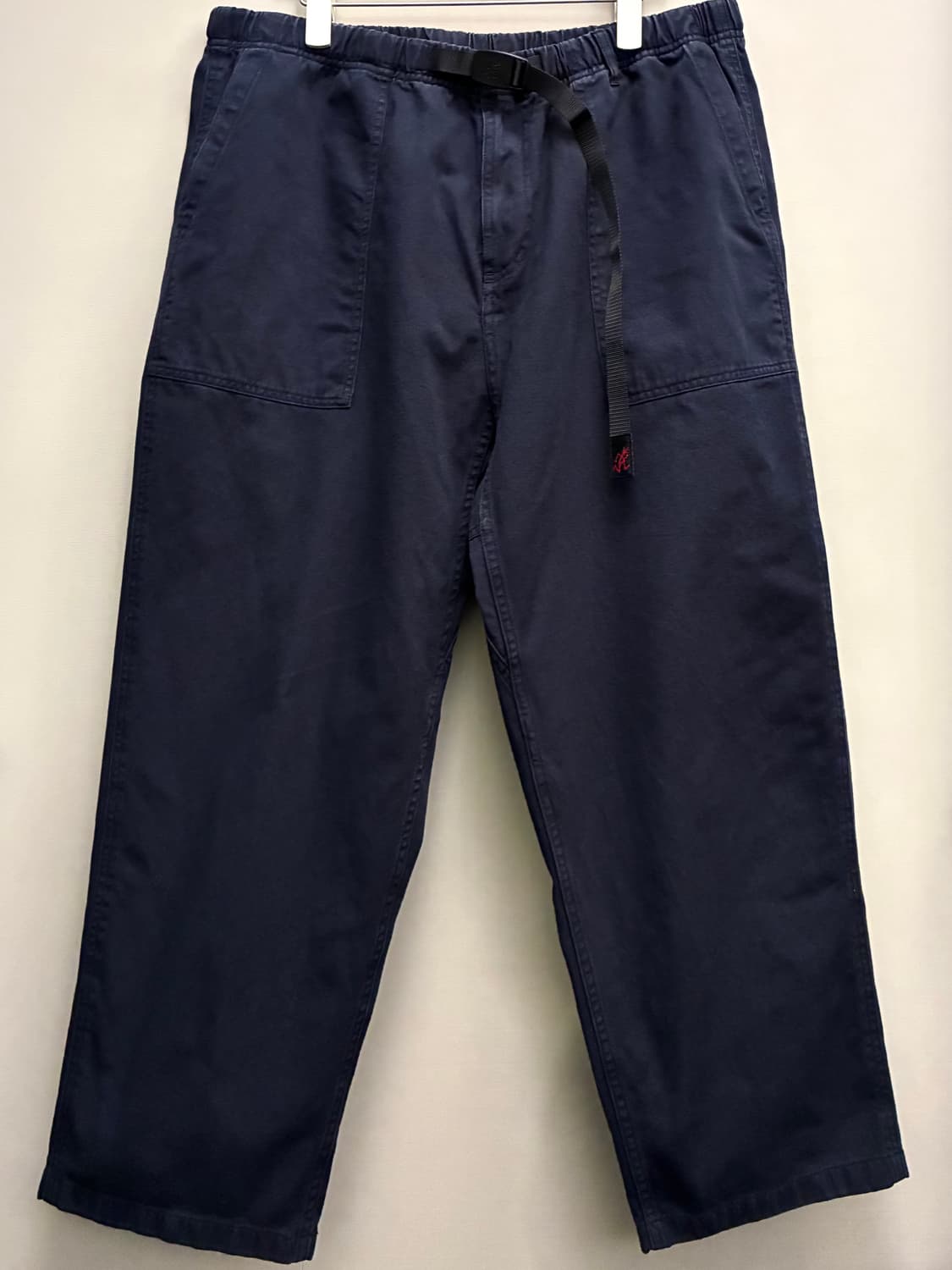 (XL~2XL)그라미치 코튼 퍼티그 루즈 테이퍼드 팬츠 네이비 상품이미지1