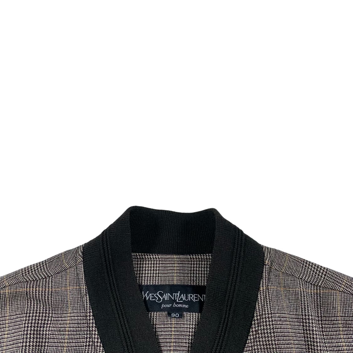 입생로랑 브라운체크 블루종 상품이미지3