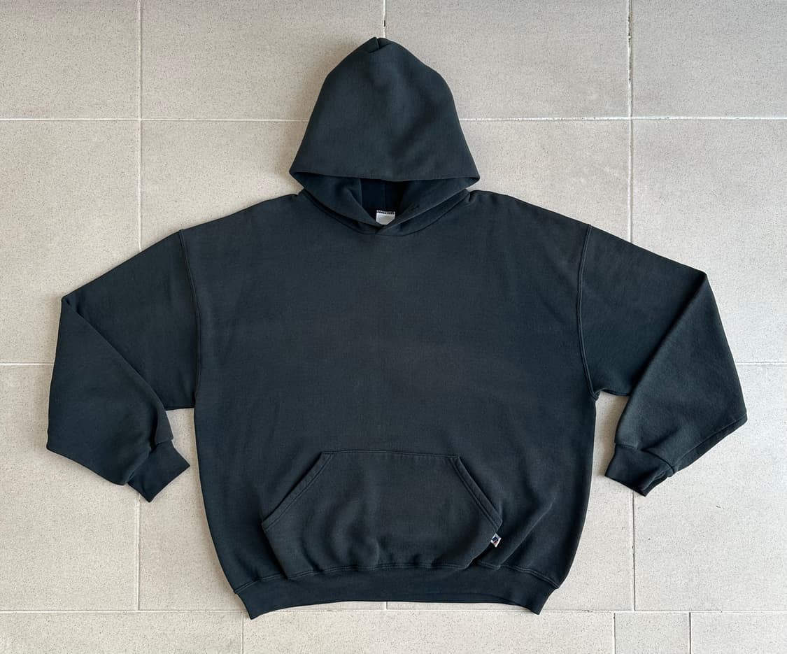 00s 빈티지 러셀 후드 그린 XL 선페이딩 상품이미지1