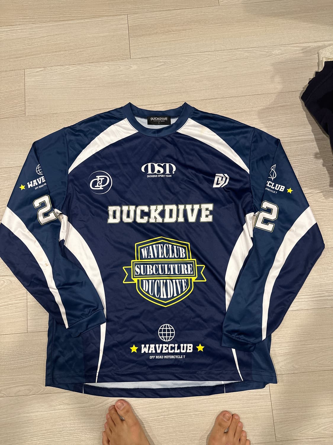 덕다이브 웨이브클럽 메쉬 롱슬리브 네이비 L 상품이미지1